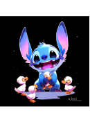 Stitch et les canards